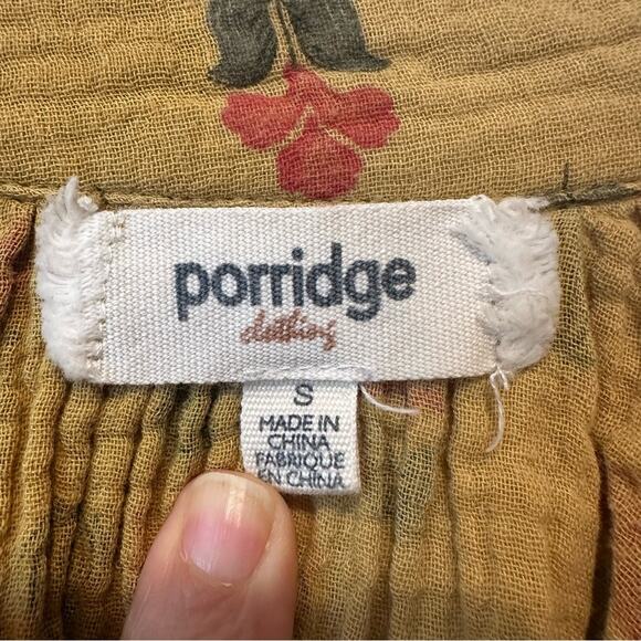 Porridge Clothing Anthropologie Muslin Cotton Blouse Top Women’s size Small boho - Picture 5 of 7